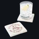 Coffee and Friends, Make the Perfect Blend Stone Coaster<br><div class="desc">All You Need Is Love And Coffee is a simple, elegant and modern illustration and addresses those in love with coffee. It can been used to create a unique gift to keep or give. This is a beautiful design that fits anytime. Great gift for your favourite barista, coffee worker, coffee...</div>