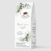Coffee and Greenery Themed Shower Roasted Coffee
