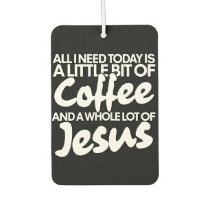 Coffee and Jesus Air Freshener