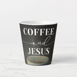 Coffee and Jesus Latte Mug