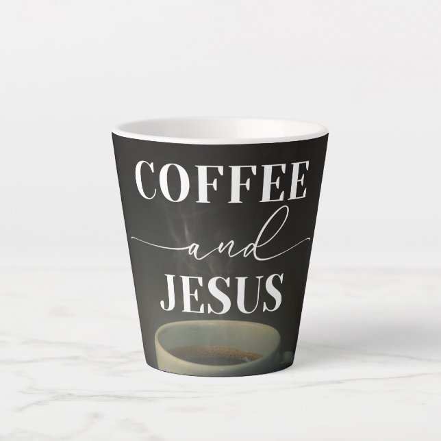Coffee and Jesus Latte Mug (Front)