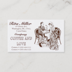 Coffee and love business card