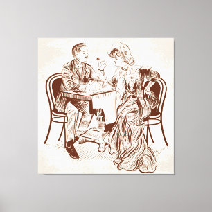 coffee and love canvas print