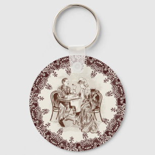 coffee and love keychain