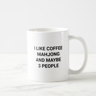 Coffee And Mahjong Lover Funny Mahj Mug