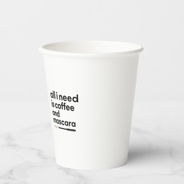 Coffee and Mascara Paper Cups (Front)