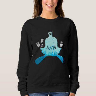 Coffee And Mediating Scuba Diving Dive Sweatshirt