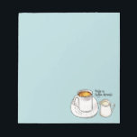 Coffee and Milk Doodle Illustration | Coffee Break Notepad<br><div class="desc">This is a watercolor painting with outline drawn with brush pens,  There is a coffee in a mug on a saucer and cream next to it. It is a cute and modern illustration. It says “Take a Coffee Break” in the illustration.</div>