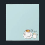 Coffee and Milk Doodle Illustration | Coffee Break Notepad<br><div class="desc">This is a watercolor painting with outline drawn with brush pens, There is a coffee in a mug on a saucer and cream next to it. It is a cute and modern illustration. It says “Take a Coffee Break” in the illustration.</div>