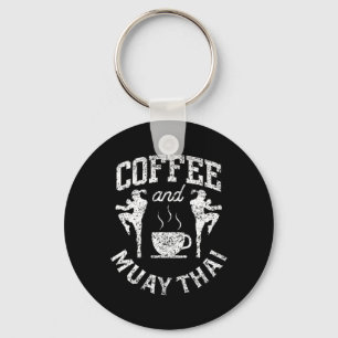 Coffee And Muay Thai Hobby Fighter Martial Arts Bo Keychain
