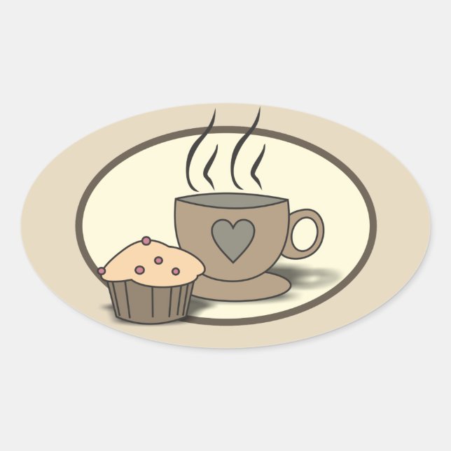 Coffee and Muffin Stickers for Coffee Lovers (Front)