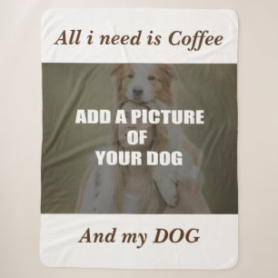 Coffee and my Dog Throw Pillow
