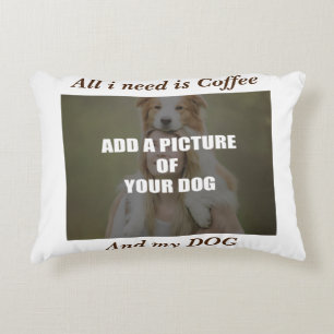Coffee and my Dog Throw Pillow