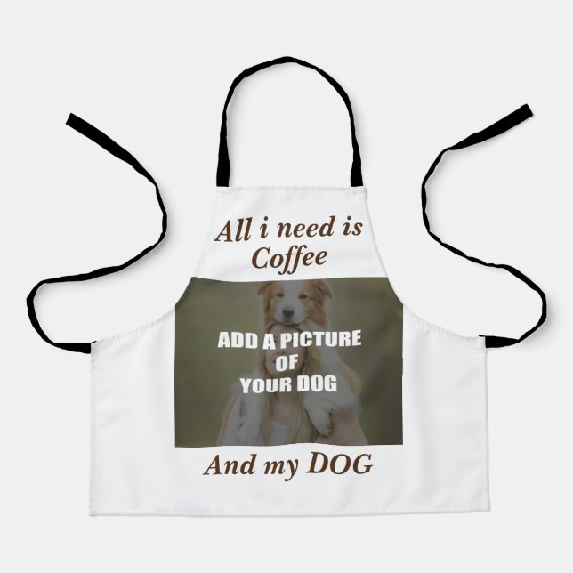 Coffee and my Dog Throw Pillow Apron (Front)