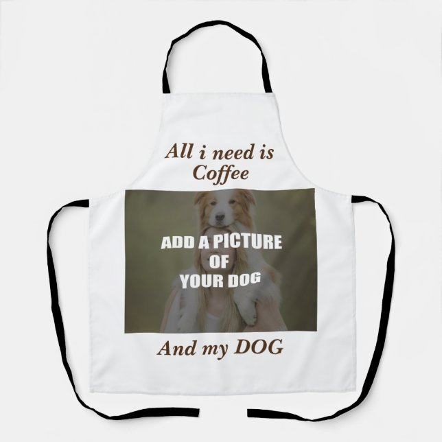 Coffee and my Dog Throw Pillow Apron (Front)