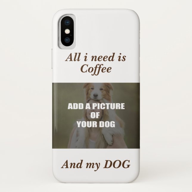 Coffee and my Dog Throw Pillow Case-Mate iPhone Case (Back)