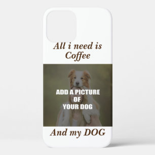 Coffee and my Dog Throw Pillow iPhone 12 Pro Case