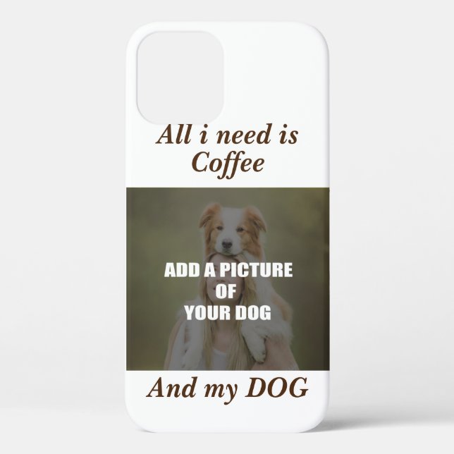 Coffee and my Dog Throw Pillow Case-Mate iPhone Case (Back)