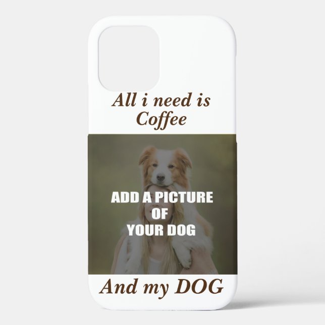 Coffee and my Dog Throw Pillow Case-Mate iPhone Case (Back)