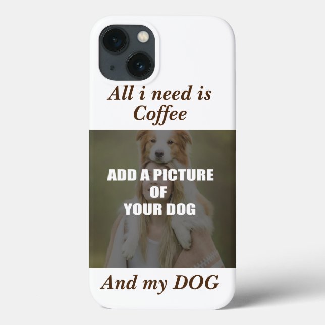 Coffee and my Dog Throw Pillow Case-Mate iPhone Case (Back)