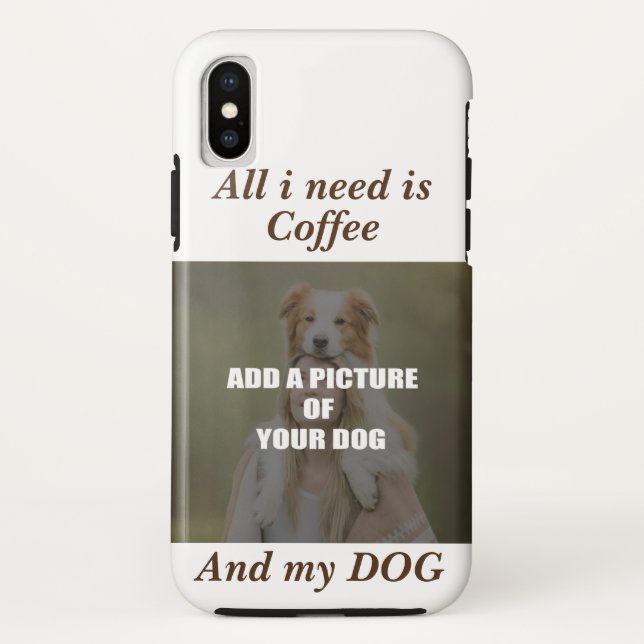 Coffee and my Dog Throw Pillow Case-Mate iPhone Case (Back)