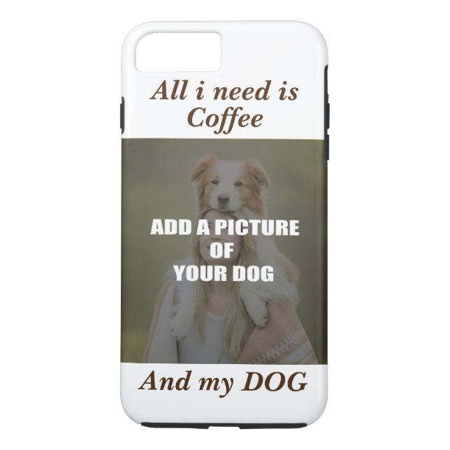 Coffee and my Dog Throw Pillow Case-Mate iPhone Case (Back)