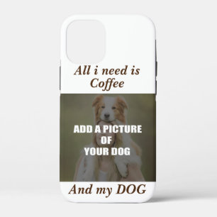 Coffee and my Dog Throw Pillow iPhone 12 Mini Case