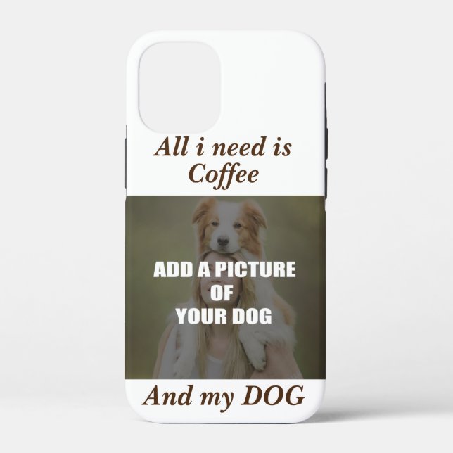 Coffee and my Dog Throw Pillow Case-Mate iPhone Case (Back)