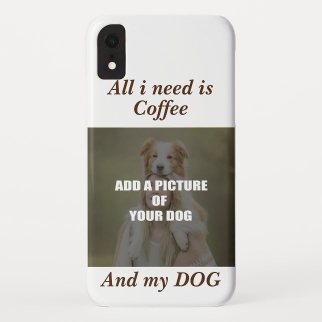 Coffee and my Dog Throw Pillow Case-Mate iPhone Case (Back)