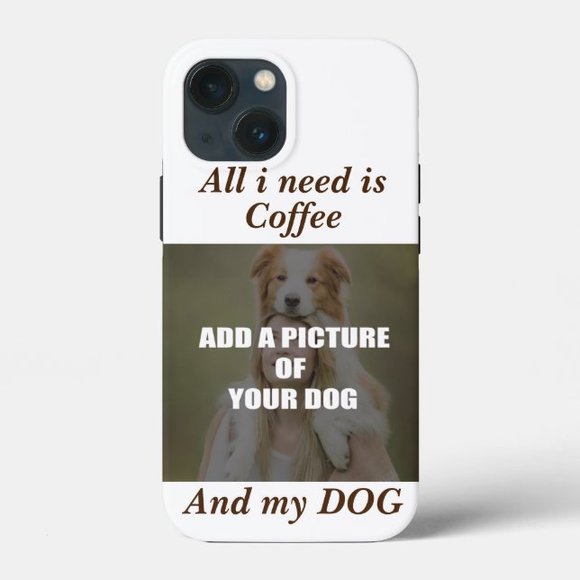 Coffee and my Dog Throw Pillow Case-Mate iPhone Case (Back)