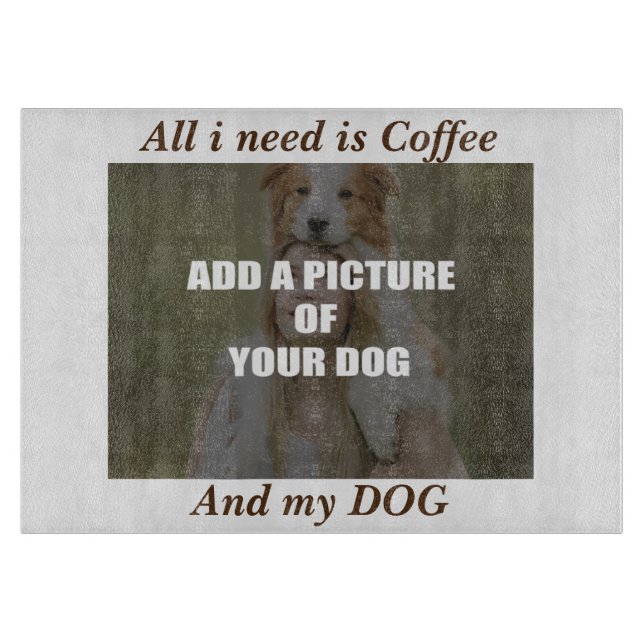 Coffee and my Dog Throw Pillow Cutting Board (Front)