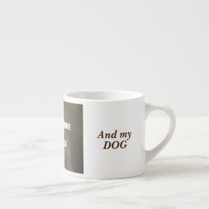 Coffee and my Dog Throw Pillow Espresso Cup