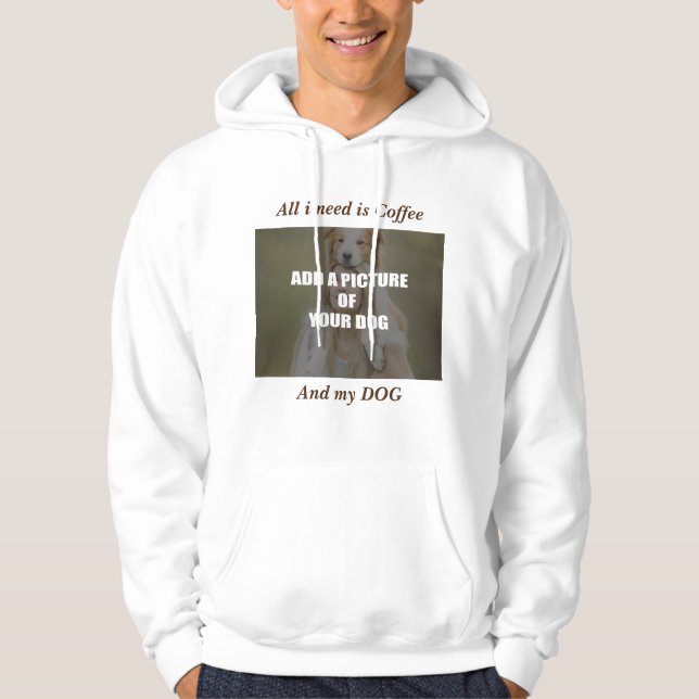 Coffee and my Dog Throw Pillow Hoodie (Front)