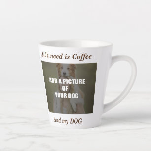 Coffee and my Dog Throw Pillow Latte Mug