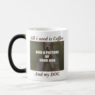 Coffee and my Dog Throw Pillow Magic Mug