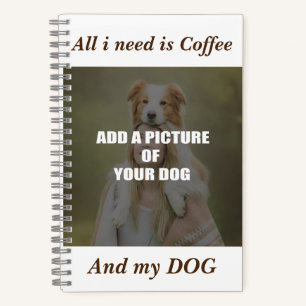 Coffee and my Dog Throw Pillow Notebook