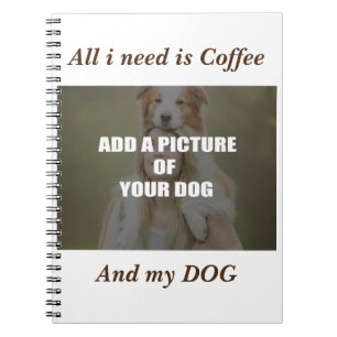 Coffee and my Dog Throw Pillow Notebook