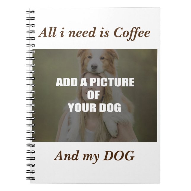 Coffee and my Dog Throw Pillow Notebook (Front)