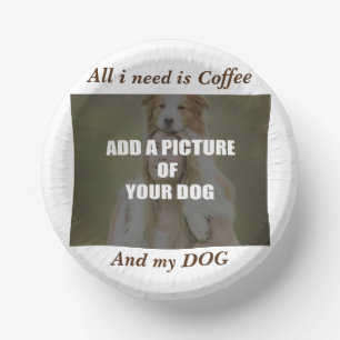 Coffee and my Dog Throw Pillow Paper Plate