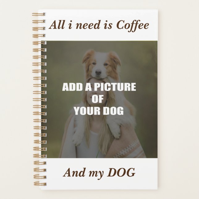 Coffee and my Dog Throw Pillow Planner (Front)