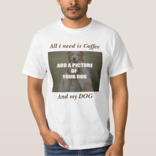 Coffee and my Dog Throw Pillow T-Shirt