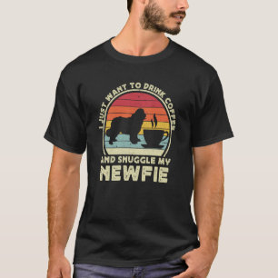 Coffee And Newfie For Men Women Newfoundland Dog D T-Shirt