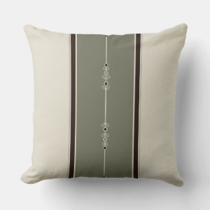 Coffee and Olive Throw Pillow