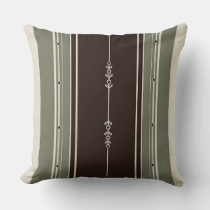 Coffee and Olive     Throw Pillow
