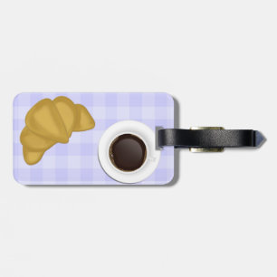coffee and pastry luggage tag