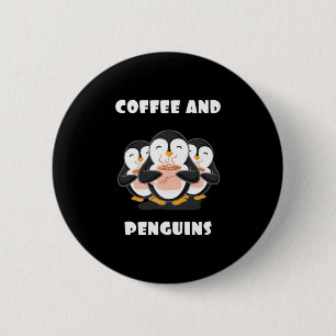 Coffee And Penguins 2 Inch Round Button