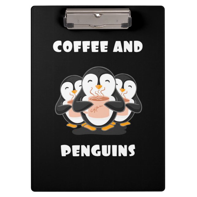 Coffee And Penguins Clipboard (Front)
