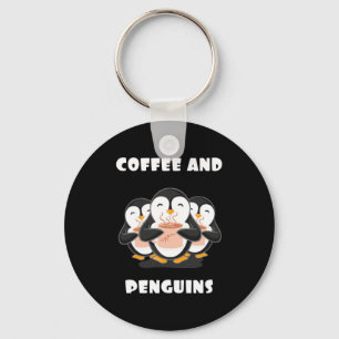 Coffee And Penguins Keychain