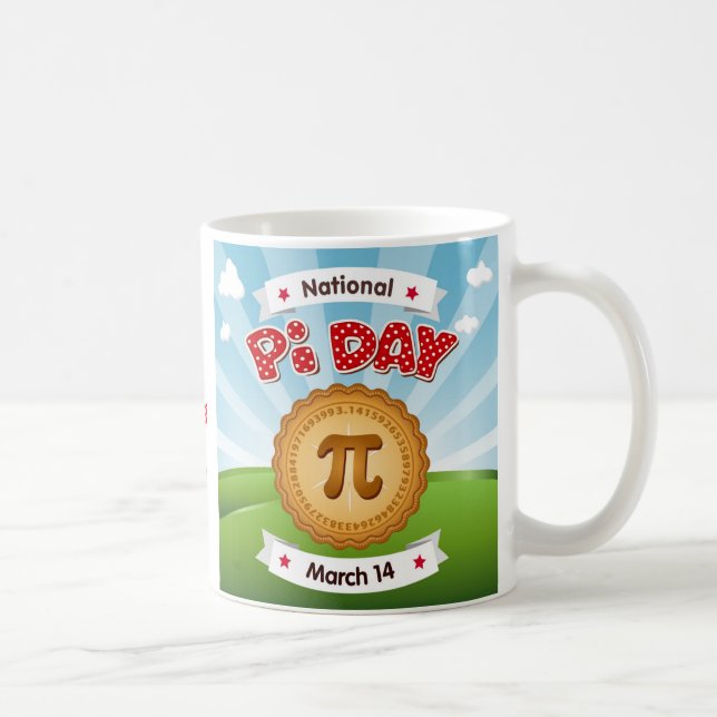 Coffee and PIE on Pi Day Coffee Mug (Right)