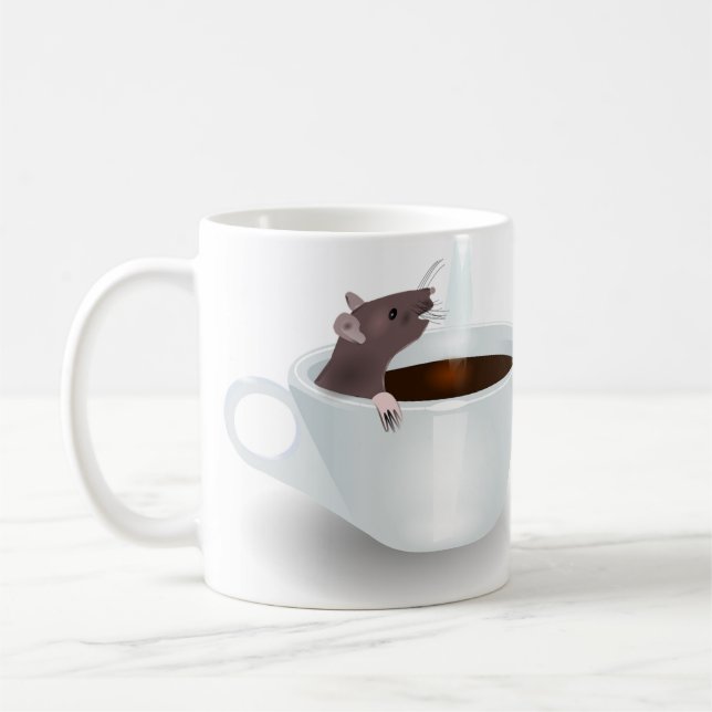 Coffee and Rat Lover Coffee Mug (Left)